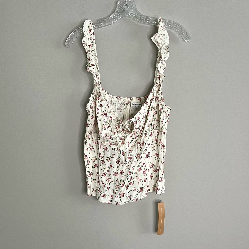 NEW Reformation Cortese Tosca Floral Top Women's Size 12